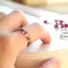 Delicate Resin Ring with Real Dried Pink Heather Flowers – Handmade Floral Jewelry – Hypoallergenic Promise Ring for Her – Nature Ring - Image 2