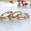 Delicate Resin Ring with Real Dried Pink Heather Flowers – Handmade Floral Jewelry – Hypoallergenic Promise Ring for Her – Nature Ring