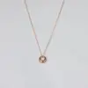 OLIVIA - Simple French vintage minimalist dainty abstract circle gold curve pendant 925 silver boho style rose gold dome necklace stack