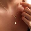 Star Charm Necklace, Tiny Star Necklace, Super Star Necklace, Star Choker, Stars Necklace, Layering Necklace, Gift for her, christmas gift