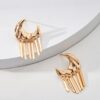Crescent Tassel Rays Earrings | S925 Sterling SIlver, - Image 2