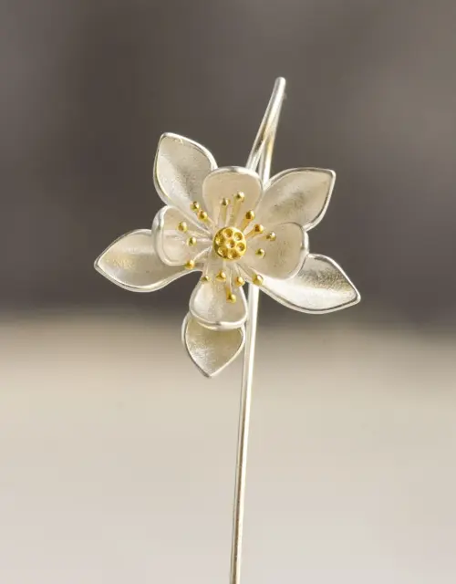 Lotus Earring, Flower Earring, Water Lily Earring
