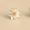925 Silver Lotus Earring, Silver Lotus Stud Earring, Dainty Stud Earring, Lotus Jewelry, Zen Earring, Buddhda Lotus Earring Gift for Her - Image 2