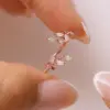 Pastel laurel ring peridot rose quartz leaves leaf adjustable vine ring 18k gold plated Rhodium plated 18k rose gold plated - Image 3