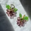 Berries Huggie Hoop Sterling Silver Earrings